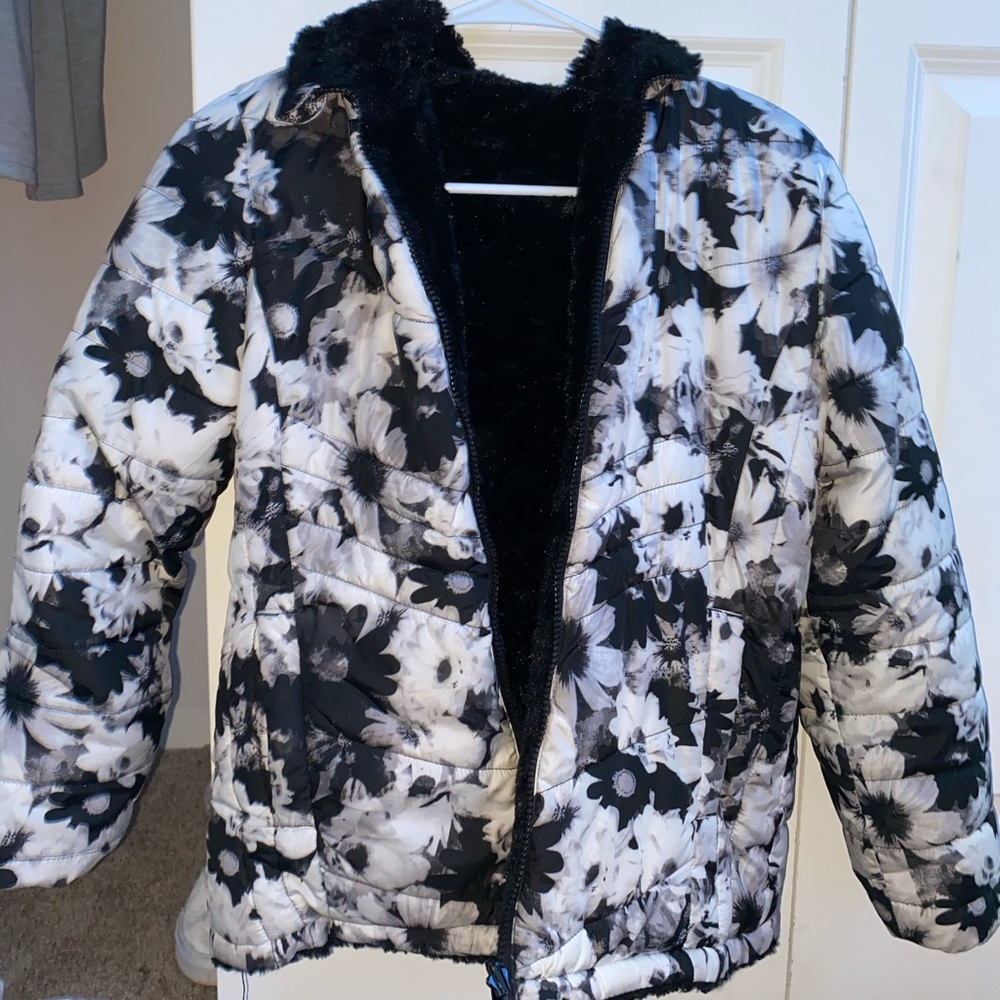 Cute reversible justice brand waterproof jacket